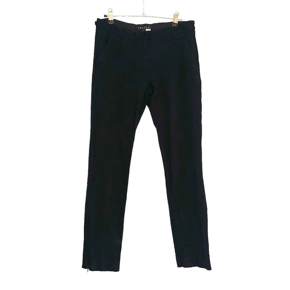 Theory Straight Leg Black Pants 6